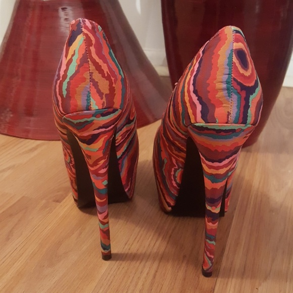 Liliana women platform pumps rainbow - Picture 6 of 8